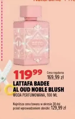 Woda perfumowana Lattafa Badee Al Oud Noble Blush promocja w Drogerie Natura