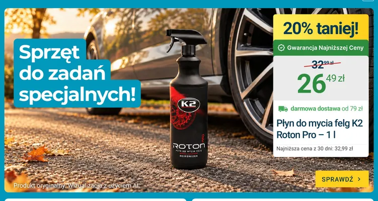 Płyn do mycia felg K2 Roton Pro promocja w ERLI
