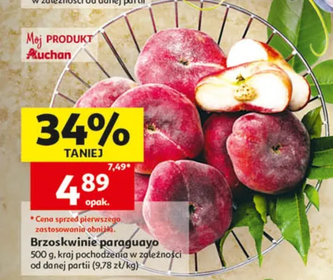 Brzoskwinie paraguayo promocja w Auchan