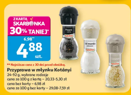 Przyprawa w młynku Kotányi promocja w Auchan