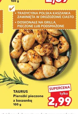Pierożki pieczone z kaszanką Taurus promocja w Kaufland
