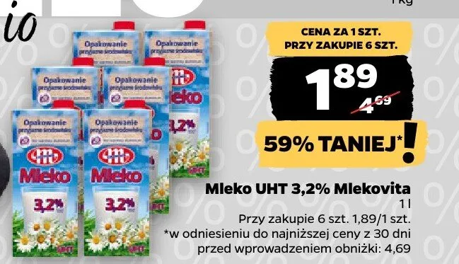 Mleko UHT 3,2% promocja w Netto