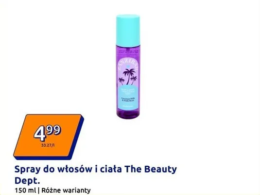 Spray do włosów i ciała różne warianty promocja w Action