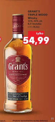 Whisky Grant's Triple Wood promocja w Kaufland