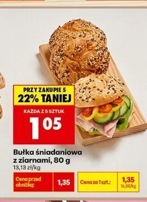Bułka śniadaniowa z ziarnami promocja w Biedronka