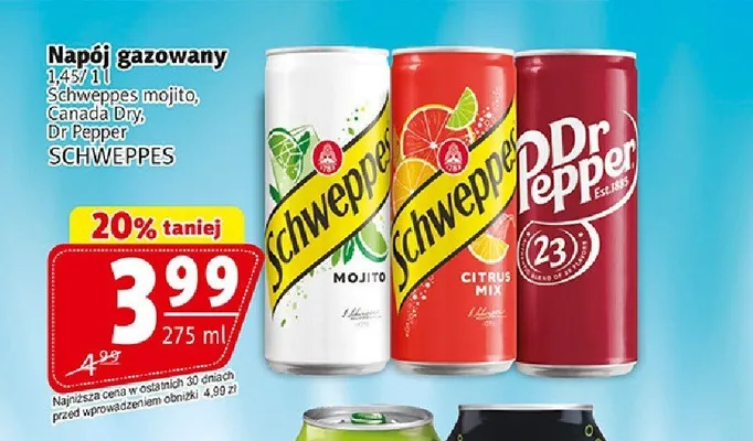 Napój gazowany Schweppes Citrus Mix promocja w Prim Market