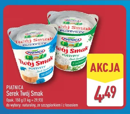 Serek Twój Smak Puszysty naturalny Piątnica promocja w Aldi