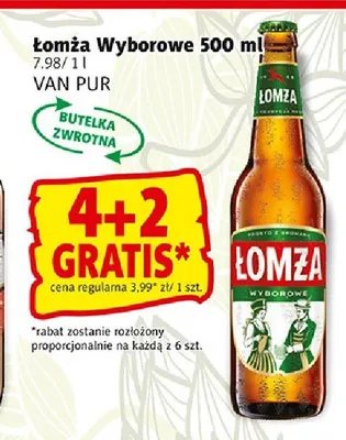 Piwo Łomża Wyborowa promocja w Prim Market