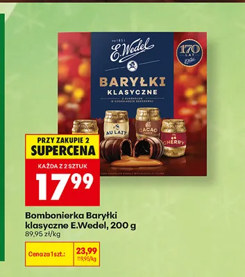 Bombonierka Baryłki klasyczne E.Wedel promocja w Biedronka