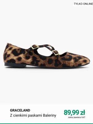 Baleriny z cienkimi paskami Graceland promocja w Deichmann
