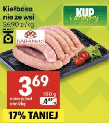 Kiełbasa nie ze wsi promocja w Delikatesy Centrum