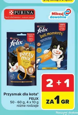 Przysmak dla kota Felix promocja w Carrefour