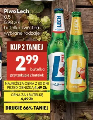 Piwo bezalkoholowe Lech promocja w Delikatesy Centrum