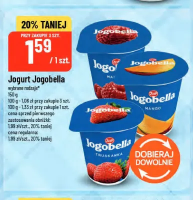 Jogurt Jogobella Truskawka promocja w POLOmarket