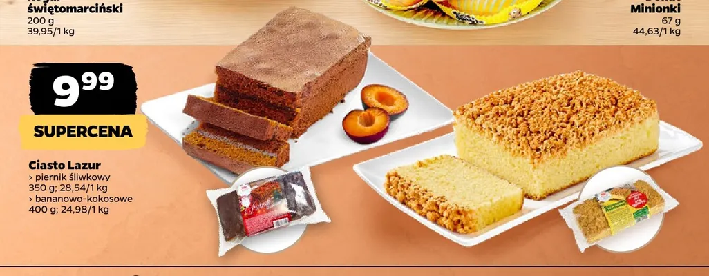 Ciasto Lazur piernik śliwkowy promocja w Netto