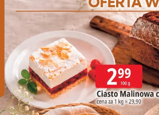 Ciasto Malinowa chmurka promocja w Leclerc