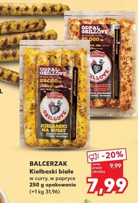 Kiełbaski białe w curry Balcerzak promocja w Kaufland