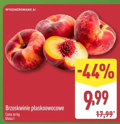 Brzoskwinie płaskoowocowe promocja w Aldi