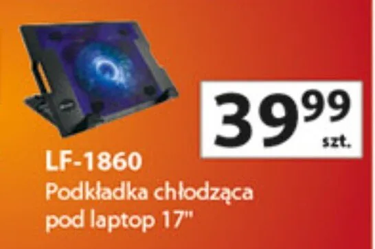 Podkładka chłodząca pod laptop 17" promocja w Auchan