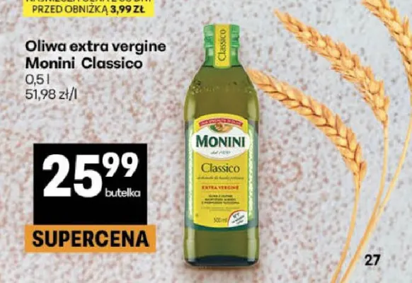 Oliwa extra vergine Monini Classico promocja w Delikatesy Centrum
