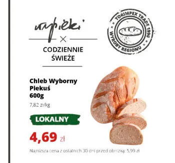 Chleb Wyborny Piekuś promocja w Torimpex Toruńska Sieć Sklepów Spożywczych
