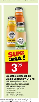 Smoothie gęste jabłko Bracia Sadownicy jabłko-kiwi-biała guawa promocja w Twój Market