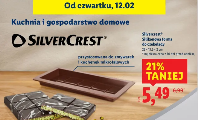 Forma silikonowa do czekolady  promocja w Lidl