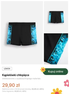Kąpielówki chłopięce Coccodrillo Lemon promocja w Coccodrillo