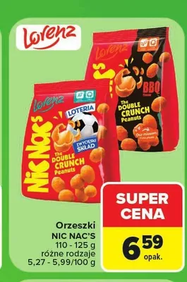 Orzeszki Nic Nac's Double Crunch Peanuts promocja w Carrefour