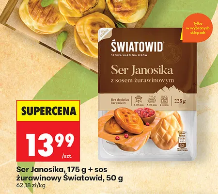 Ser Janosika z sosem żurawinowym Światowid promocja w Biedronka