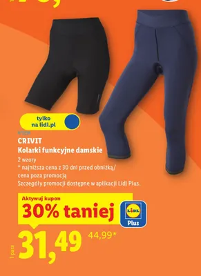 Kolarki funkcyjne damskie promocja w Lidl