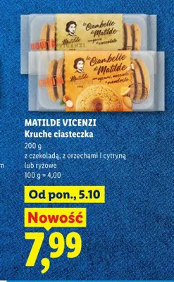 Kruche ciasteczka z czekoladą Matilde Vicenzi promocja w Lidl