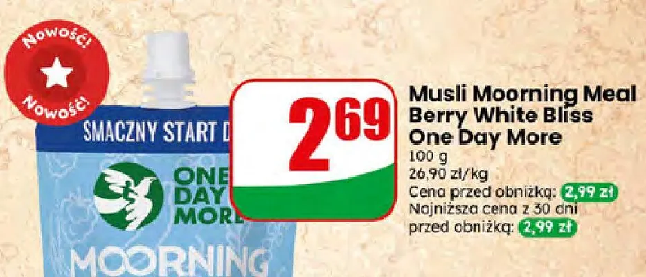 Musli Moorning Meal Berry White Bliss One Day More promocja w Dino