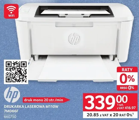 Drukarka laserowa HP M110W 7MDKRF 660750 promocja w Selgros