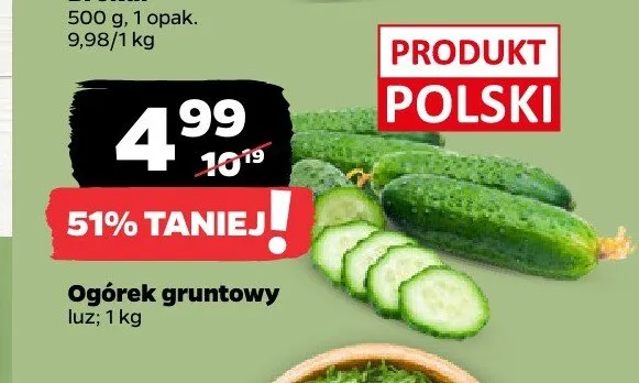 Ogórek gruntowy promocja w Netto