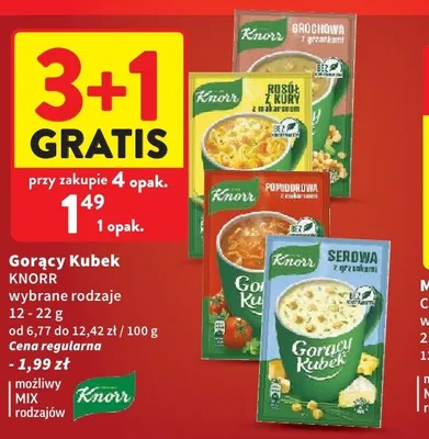 Gorący Kubek KNORR Grochowa z grzankami promocja w Intermarche