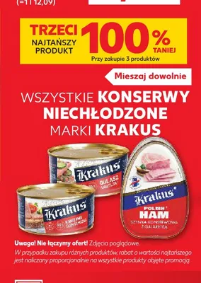 Konserwy niechłodzone marki Krakus promocja w Kaufland