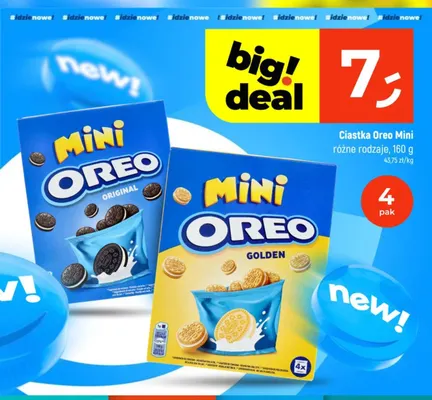 Ciastka Oreo Mini Golden 4-pak promocja w Dealz