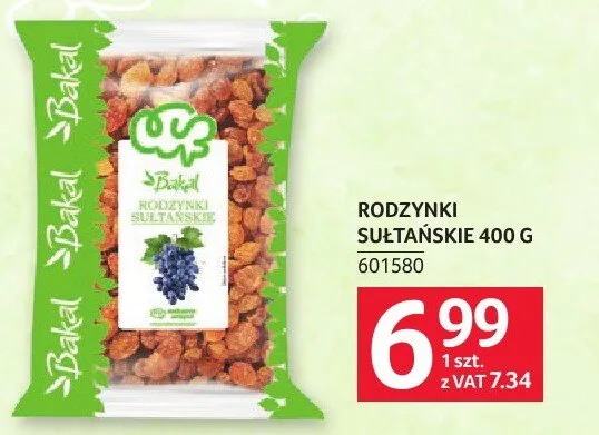 Rodzynki sułtańskie 400 g promocja w Selgros