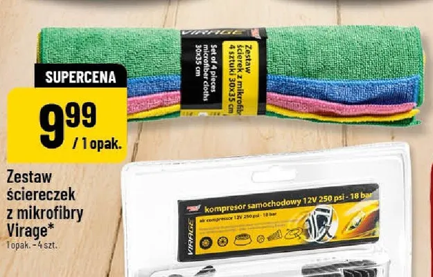 Zestaw ściereczek z mikrofibry Moje Auto Virage promocja w POLOmarket