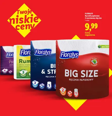 Ręcznik papierowy Floralys Big Size 2-warstwowy promocja w Lidl