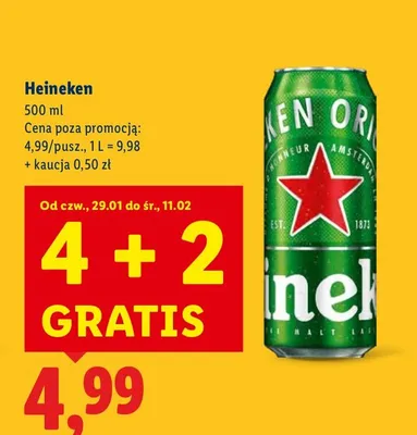 Piwo Heineken promocja w Lidl