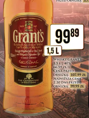 Whisky Grant's promocja w Dino