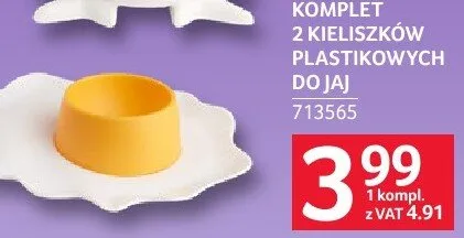 Komplet 2 kieliszków plastikowych do jaj promocja w Selgros