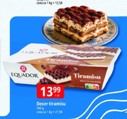 Deser tiramisu Equador promocja w Leclerc