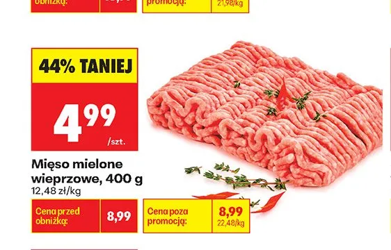 Mięso mielone wieprzowe promocja w Biedronka