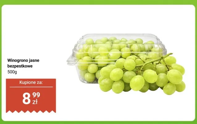 Winogrono jasne bezpestkowe promocja w Dino