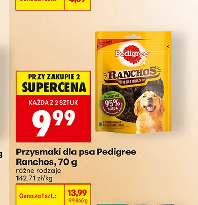 Przysmaki dla psa Pedigree Ranchos promocja w Biedronka