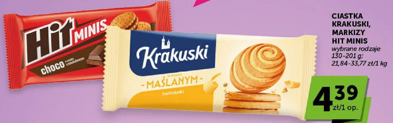 Ciastka Hit Minis choco promocja w Groszek