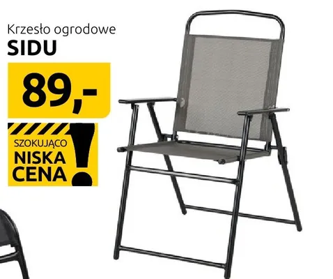 Krzesło ogrodowe Sidu promocja w Black Red White